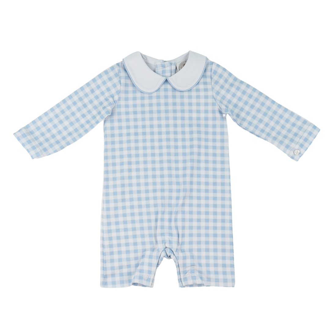 Cypress Row Blue Gingham Boys L/S Classic Jon Jon