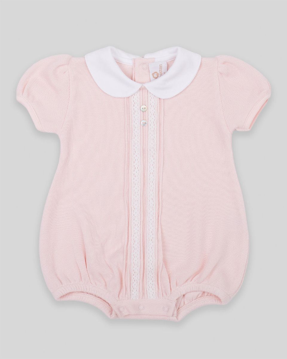 Cotton Peru Milan Special Knit Lace Detail Bubble-Pink