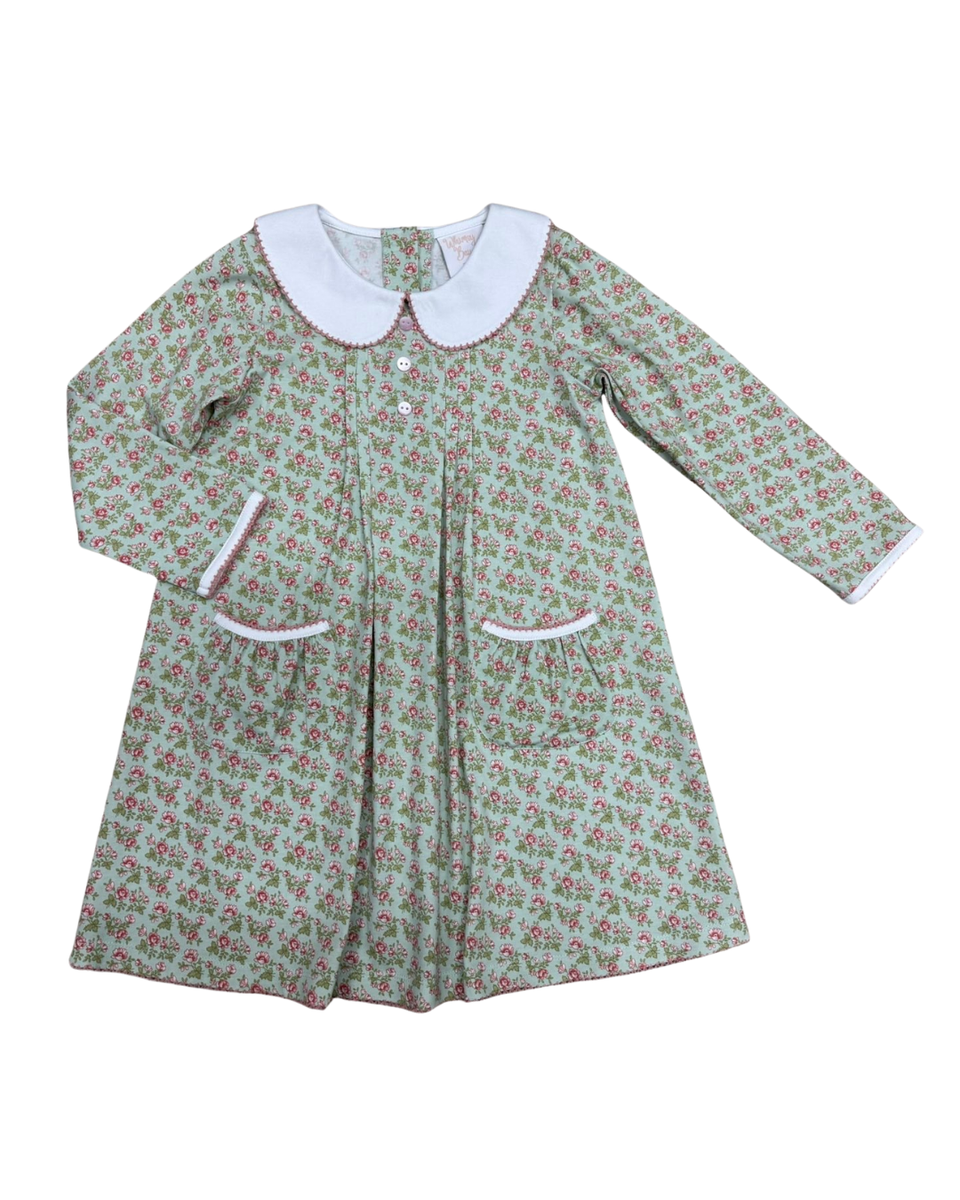 Whimsy Bay Vintage Floral Lillian Pleat Dress