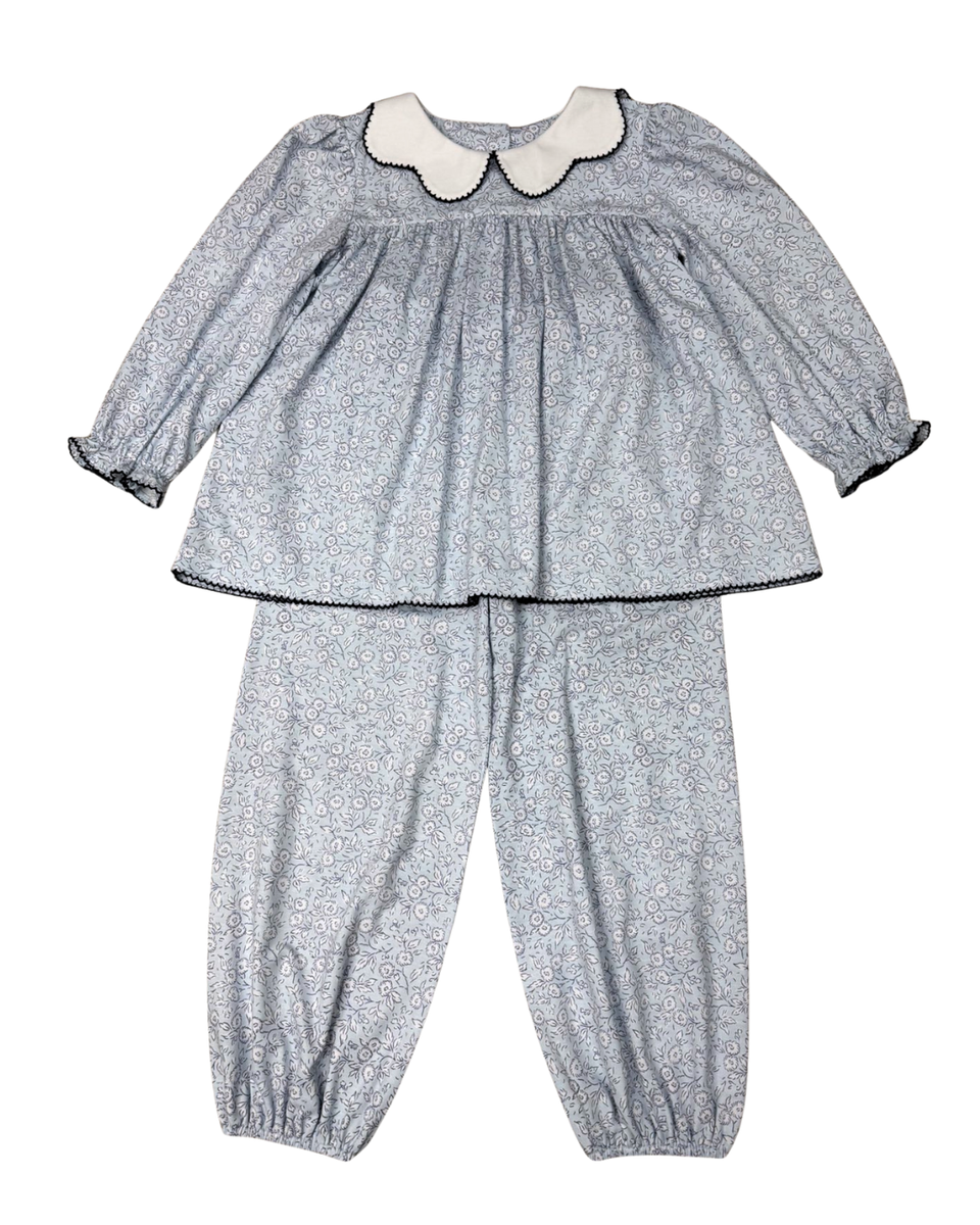 Whimsy Bay Winter Willa Bubble Pant Set-Lt. Blue