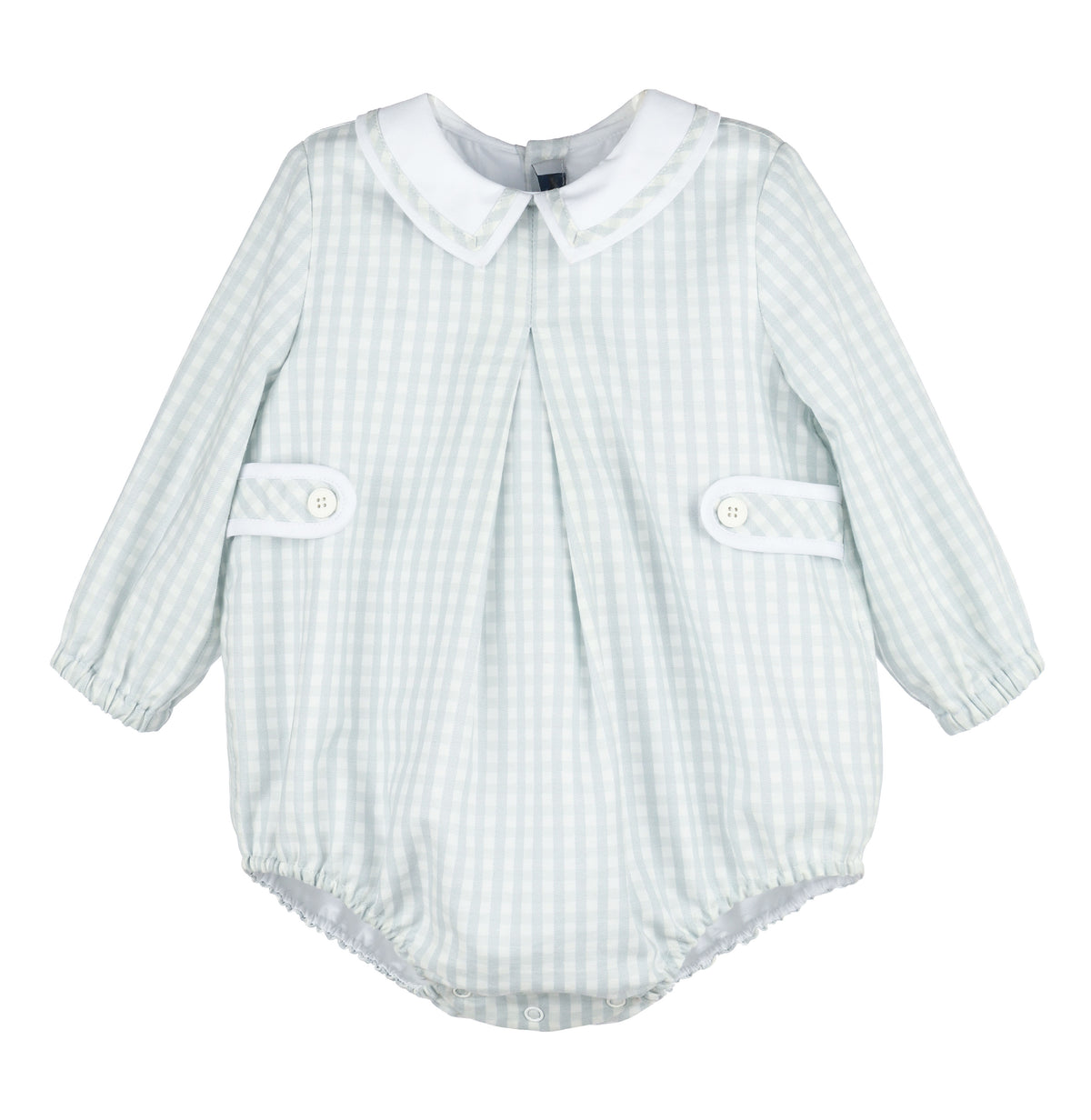Sophie & Lucas Frosty Blue Check Boy Bubble