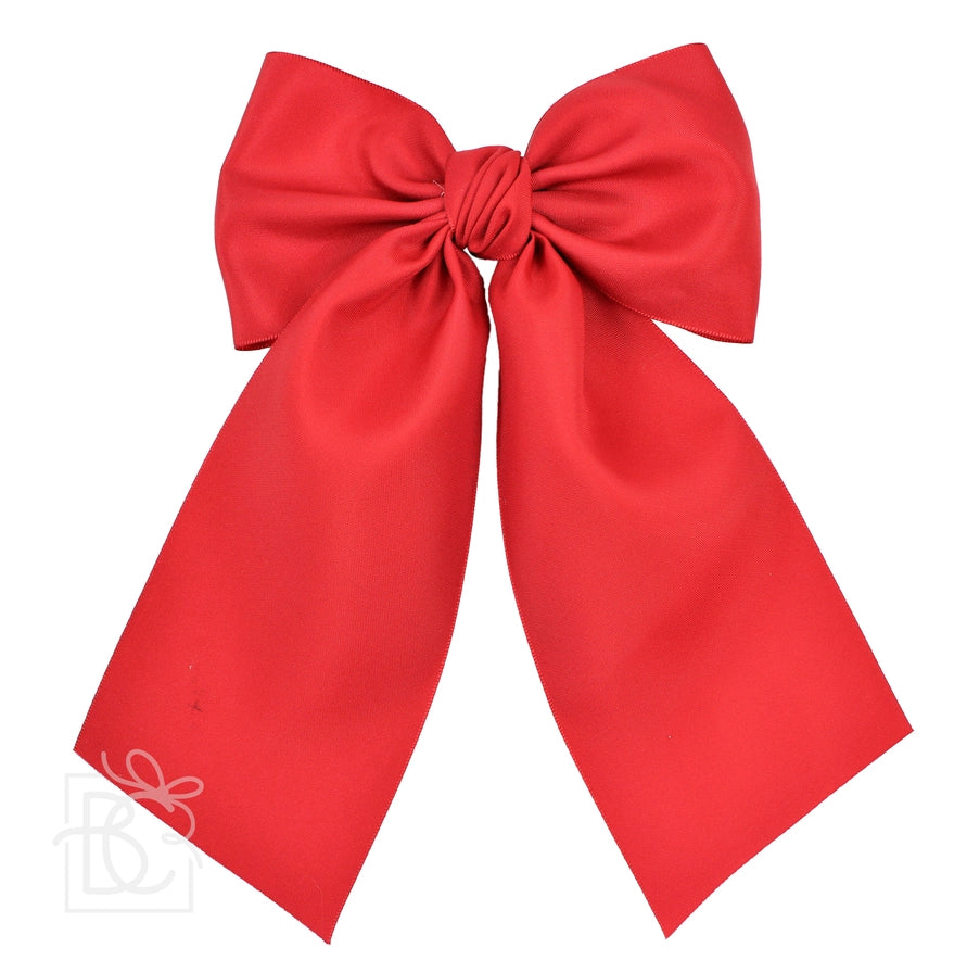 BC 5.5" Red Satin Euro Knot Bow w/ Tails