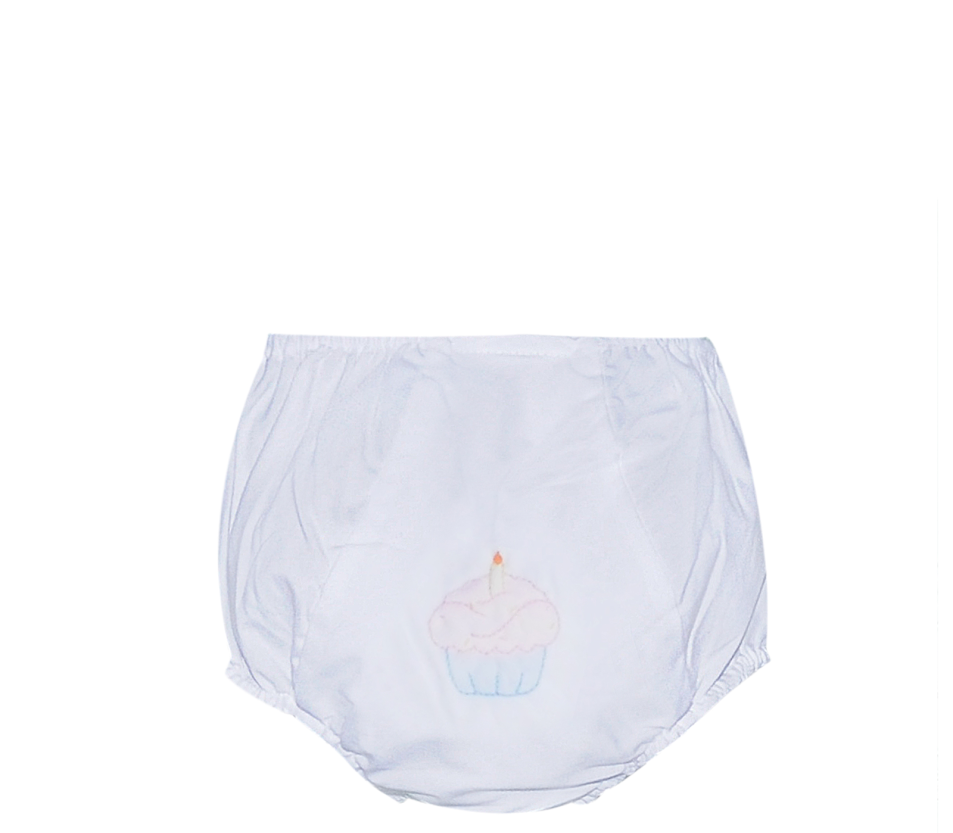 Baby Sen Landon Cupcake Diaper Cover-White