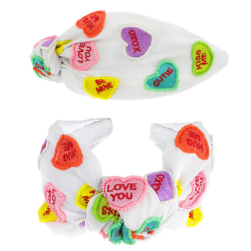 Valentine's White Conversation Hearts Headband