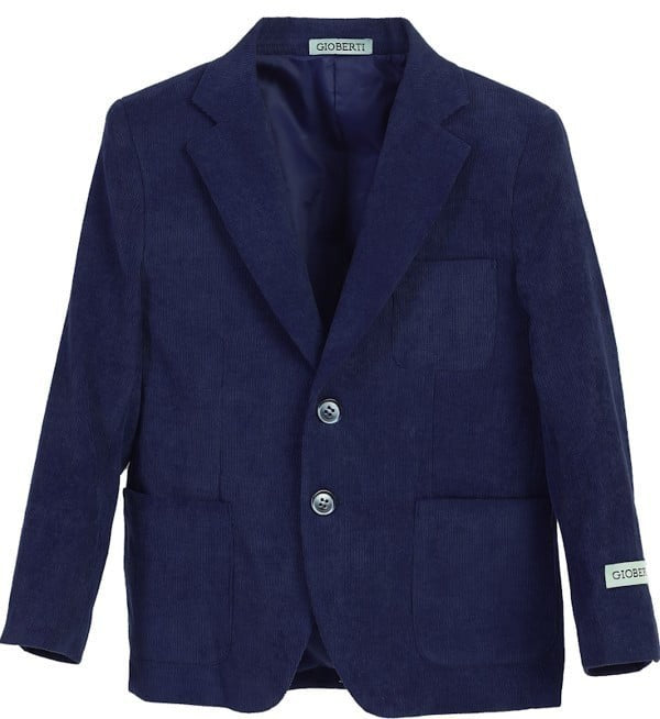 Gioberti Navy Corduroy Blazer