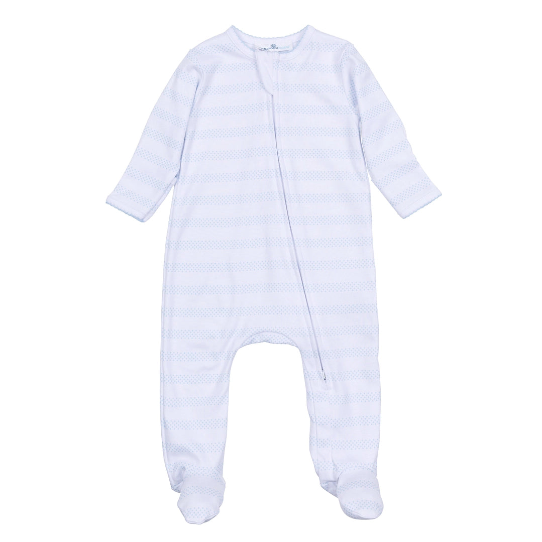 MB Baby of Mine Blue Zip Footie