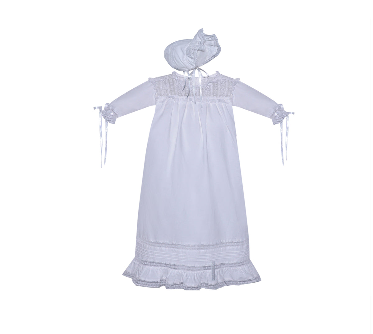 Baby Sen Sage Christening Gown-White