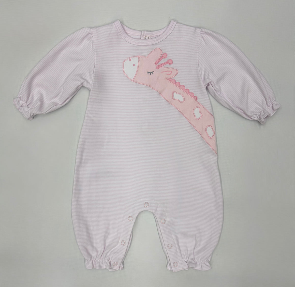 Petit Ami Giraffe Pink Stripe Longall