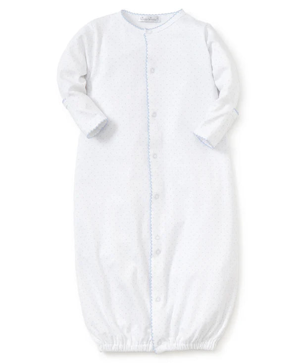 Kissy NEW Dots Print Converter Gown-White/Lt. Blue