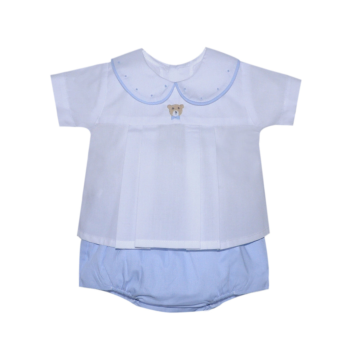 Baby Sen Peter Embroidered Teddy Diaper Set-Blue