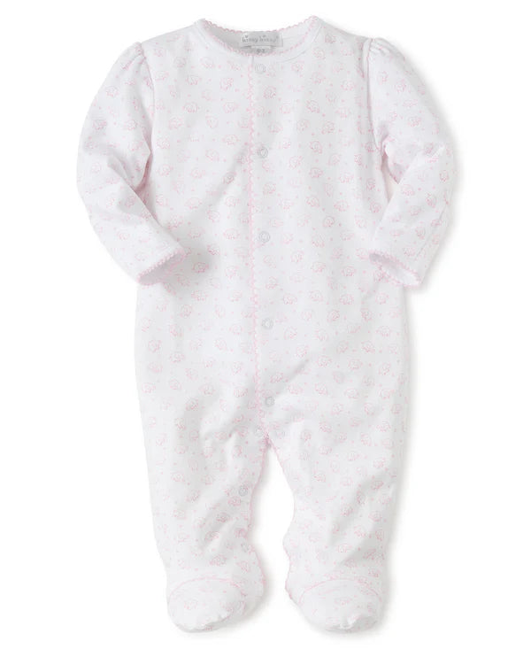 Kissy Ele-Fun Print Footie-Pink