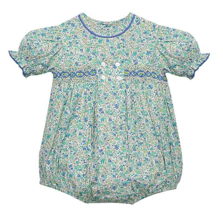 RN Blue/Teal Flower Ava Rose Bubble