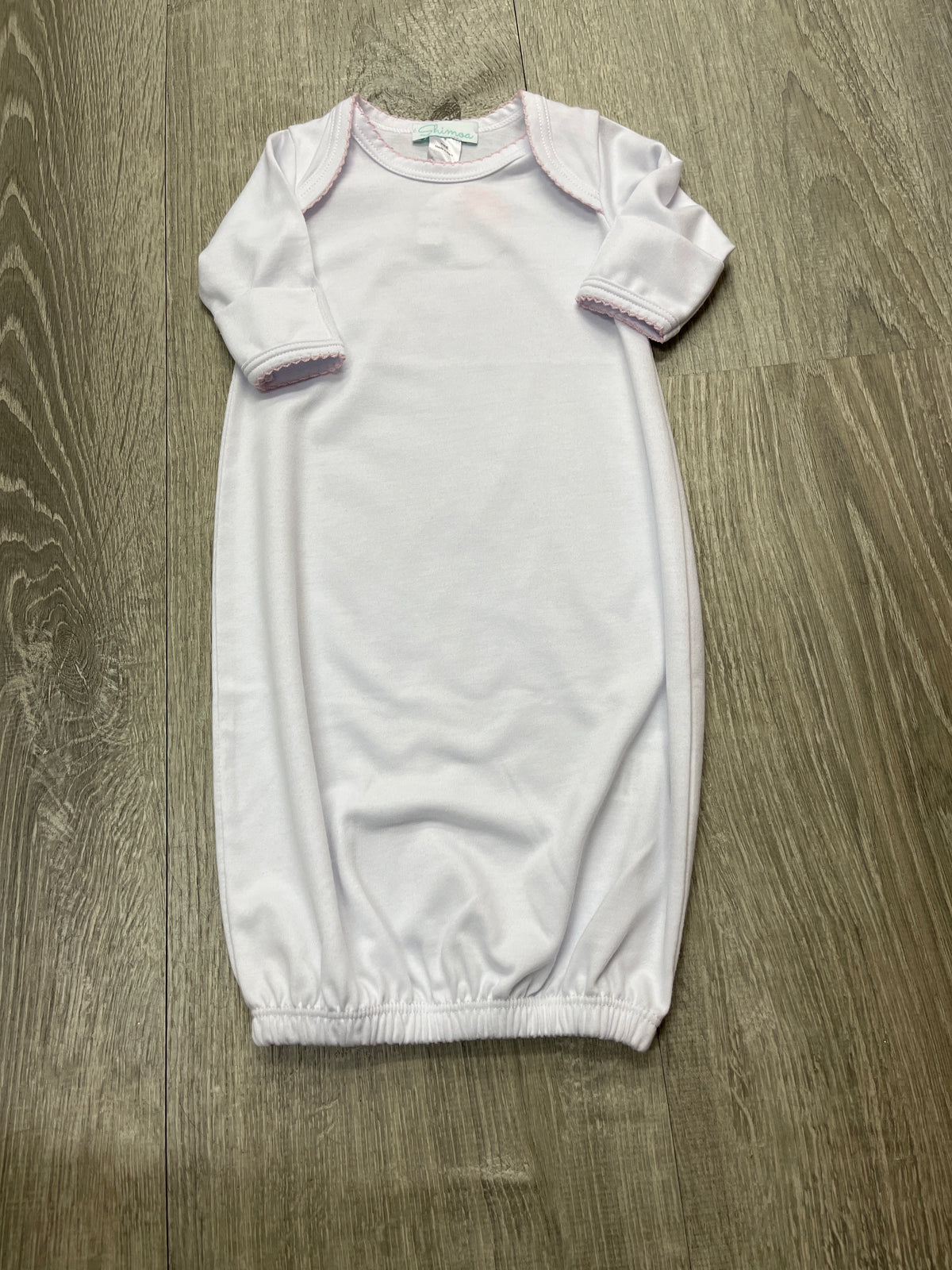 Shimoa White w/Pink Picot Edge Gown