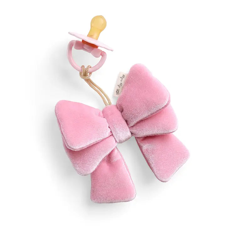 Itzy Ritzy Bitsy Pal Natural Rubber Pacifier w/ Bow Plush