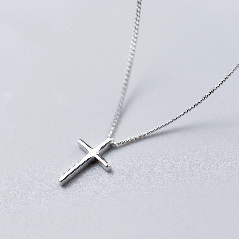 Perimade Dainty Silver Cross Necklace