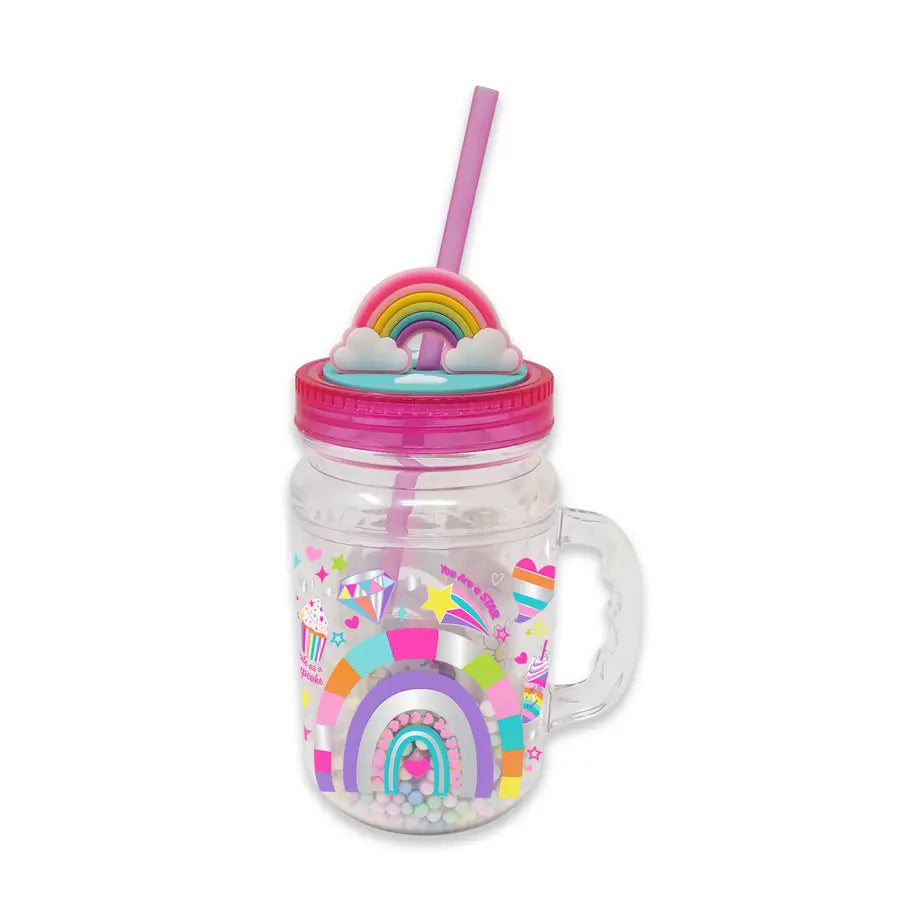 Hot Focus Mason Jar-Rainbow