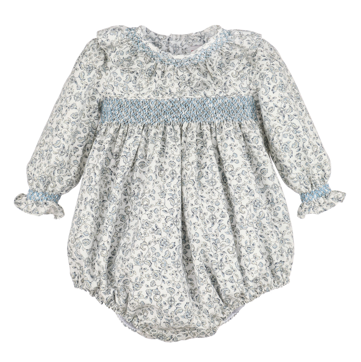 Sophie & Lucas Heirloom Floral Girls Blue Bubble