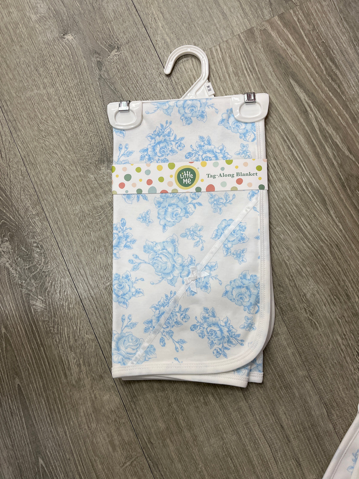 Little Me Blue Flower Blanket