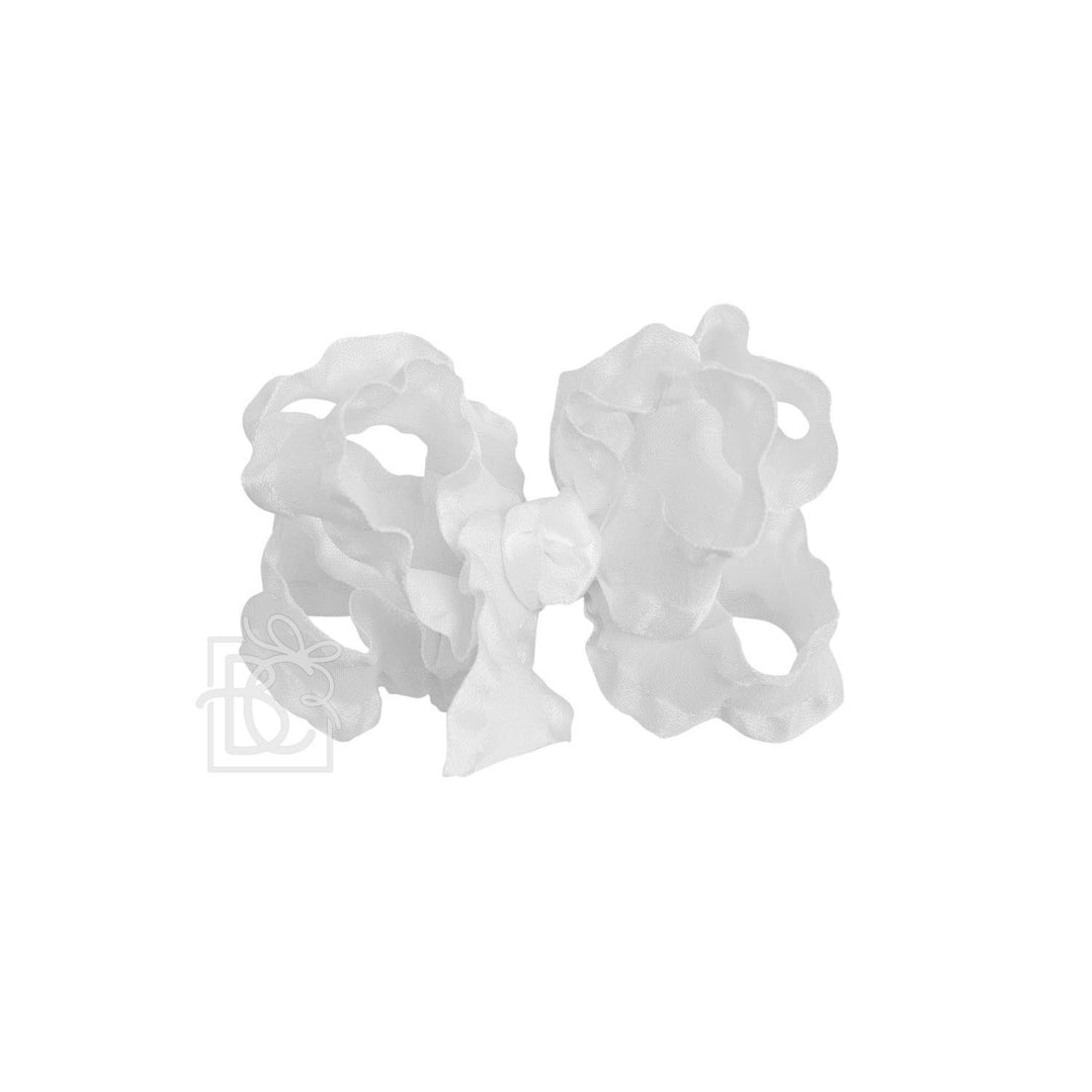 BC Double Ruffle Bow on Clip 3.5" Medium
