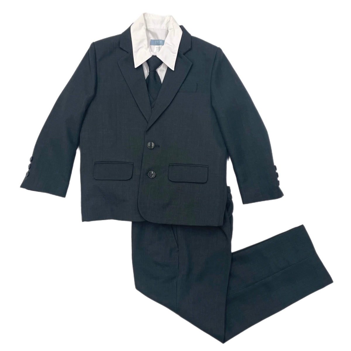Cole Charcoal 5-Piece Boys Suit
