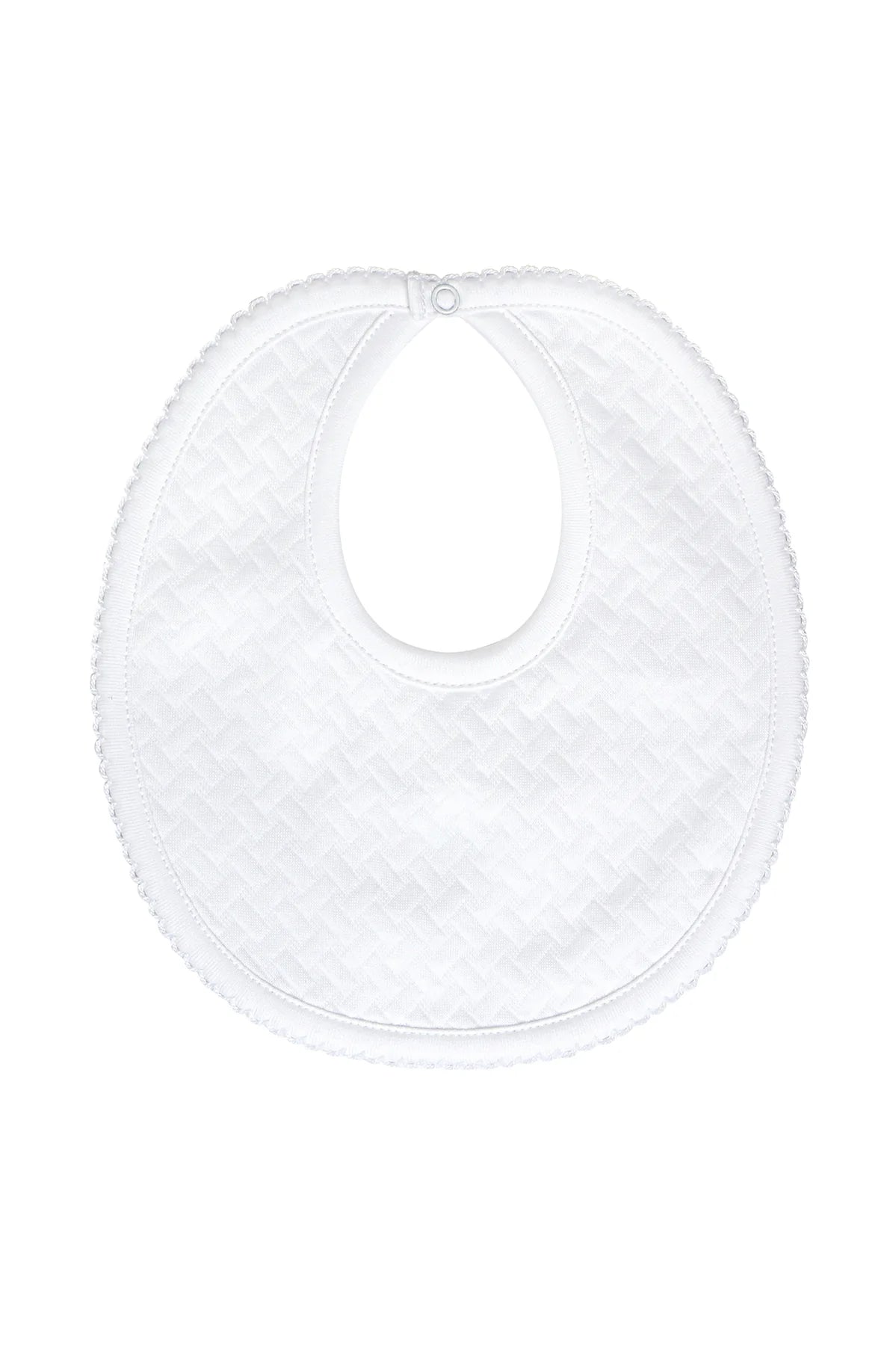 Nella Pima Basket Weave Bib-White Trim