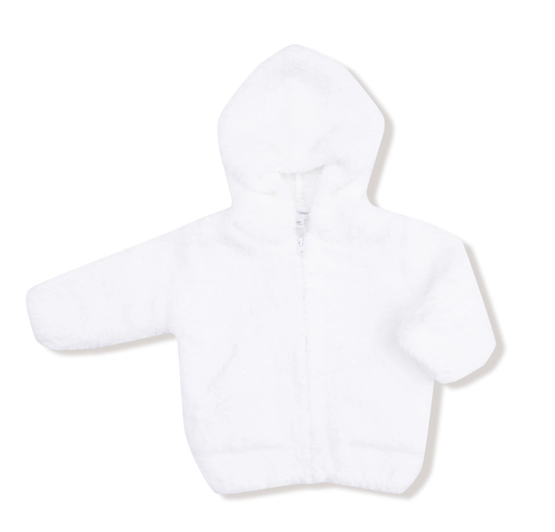 Angel Dear Chenille - White Hooded Jacket
