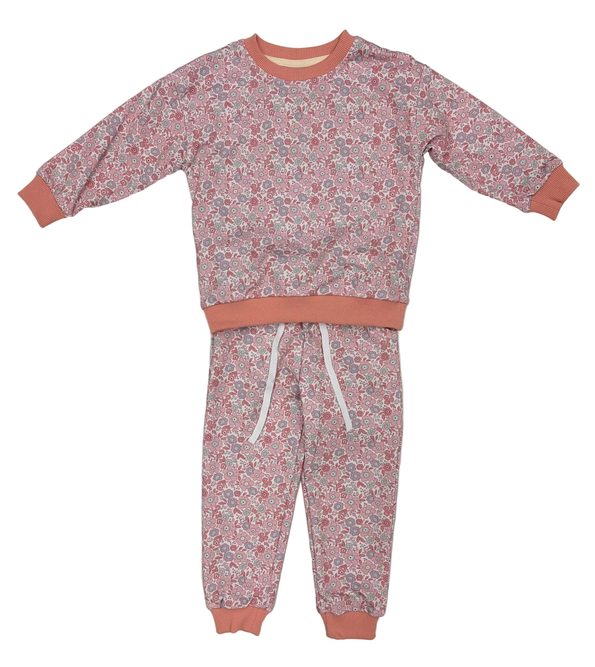 Mauve Floral Jogger Set