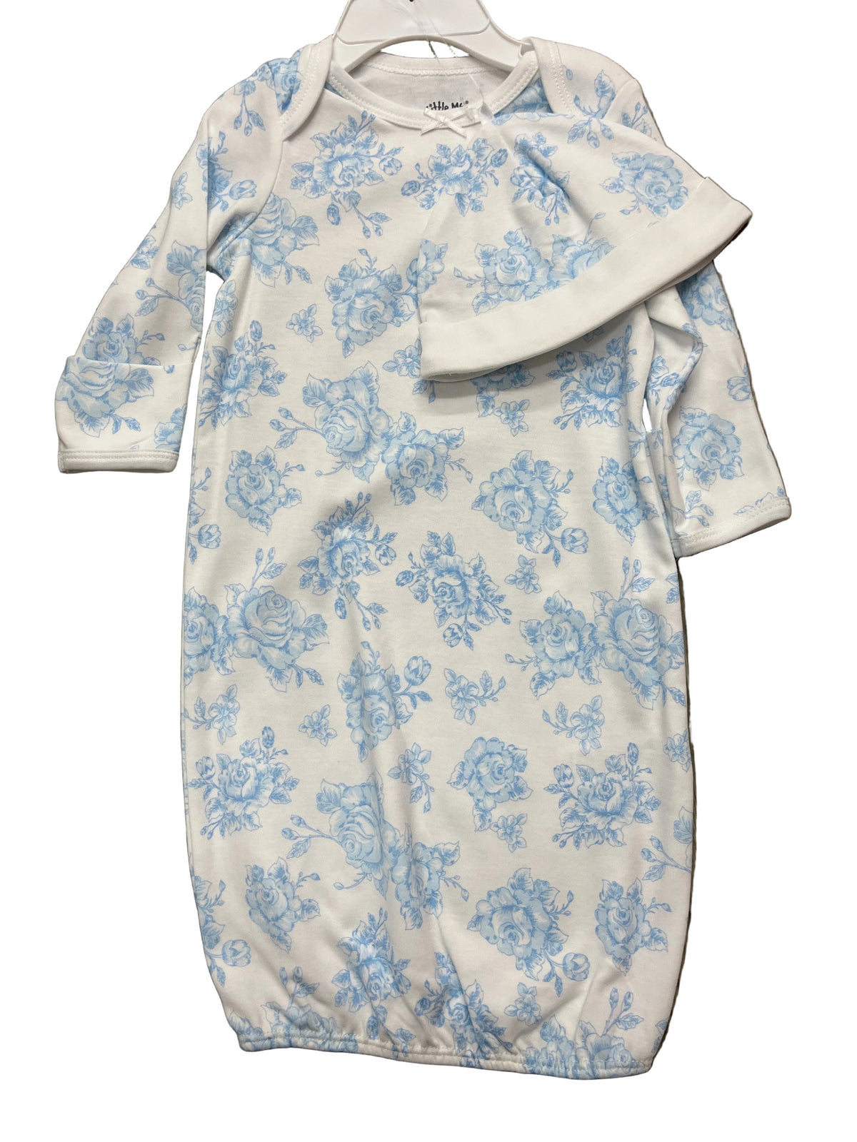 Little Me Blue Flowers Gown