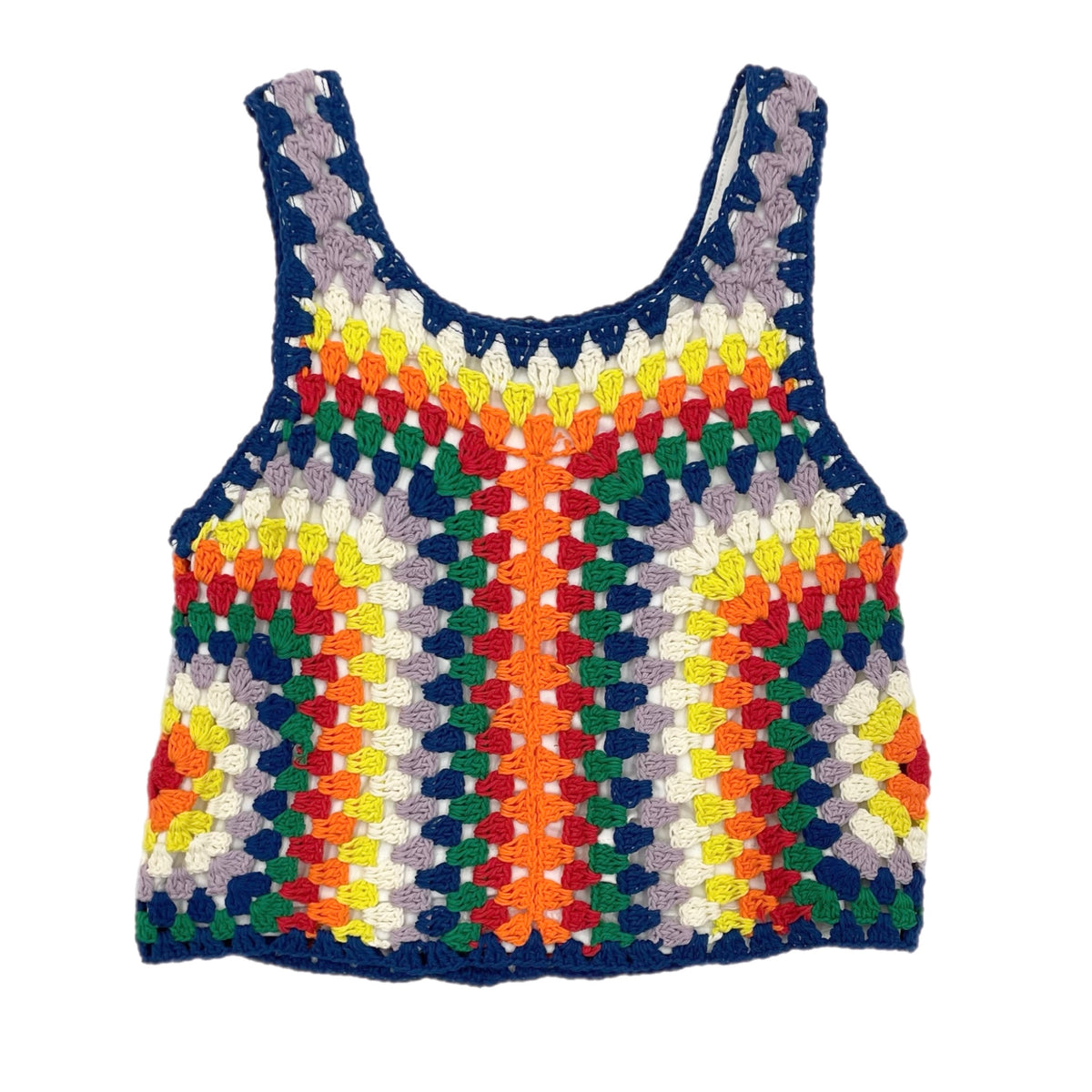 Joyous and Free Rainbow Crochet Top