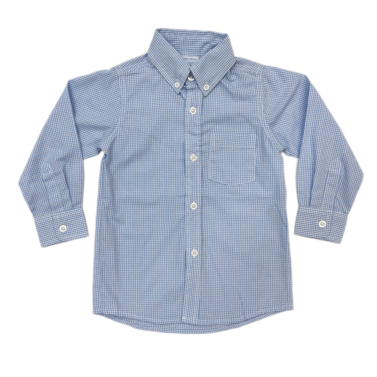 Remember Nguyen Button Down Lt Blue Gingham Shirt