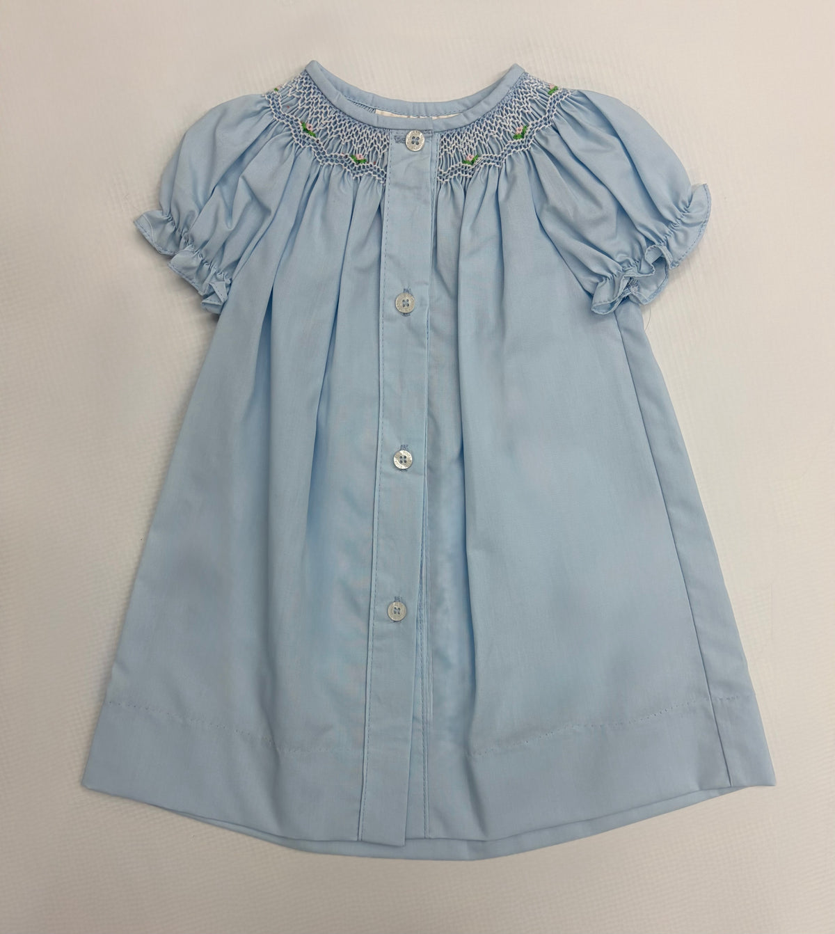 Rosalina Bishop Daygown w/ Open Front-Lt. Blue