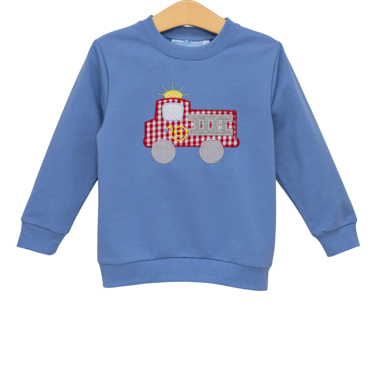 Trotter Street French Terry Pullover-Fire Truck