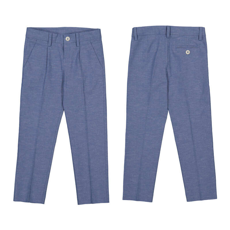 Mayoral Linen Suit Pants-Indigo
