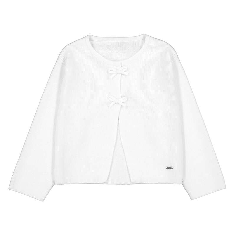 Mayoral Bow Cardigan-White