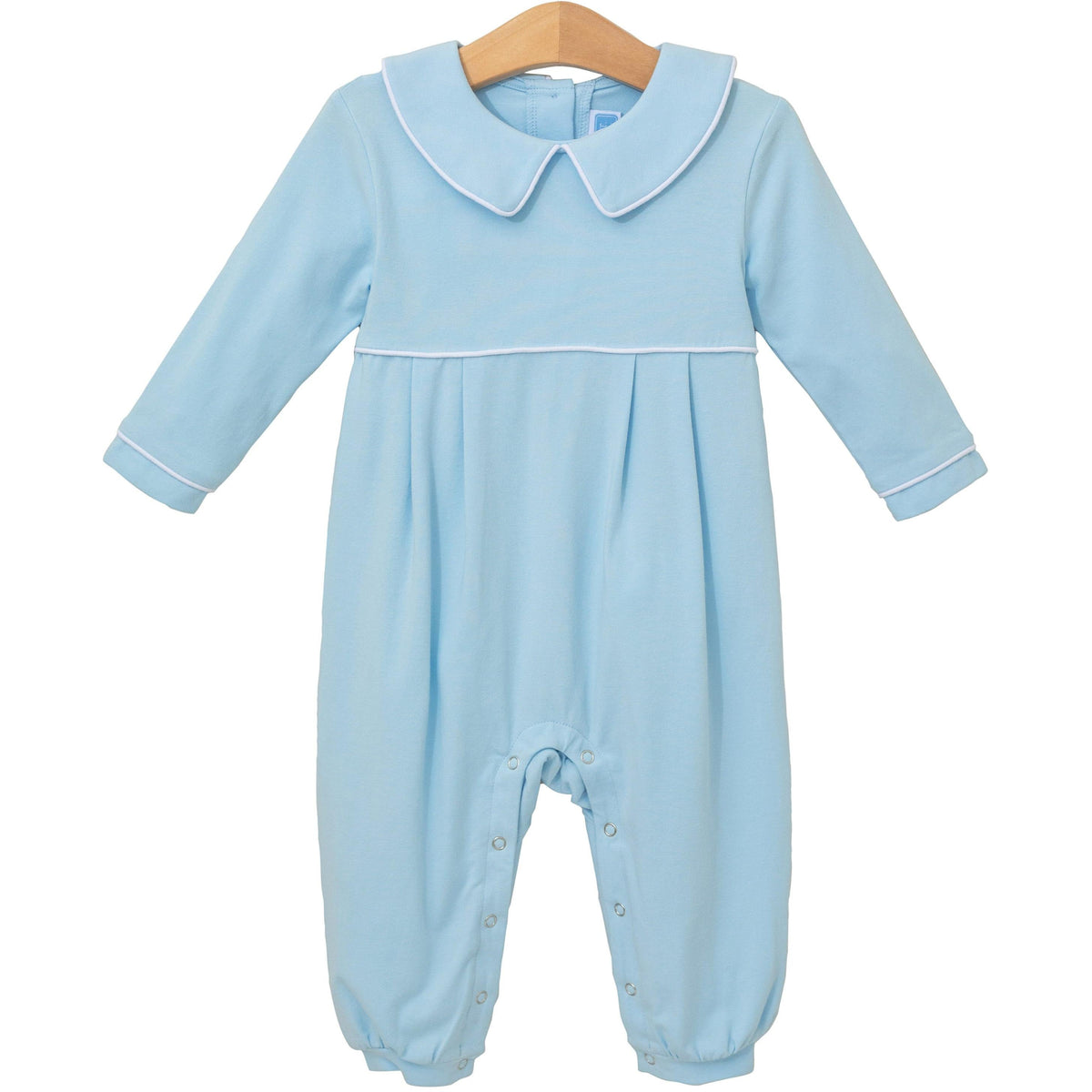 Trotter Street Joseph L/S Romper-Lt. Blue