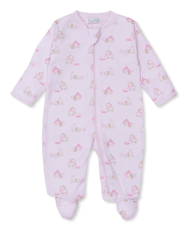 Kissy Kissy Pups In Action Footie-Pink