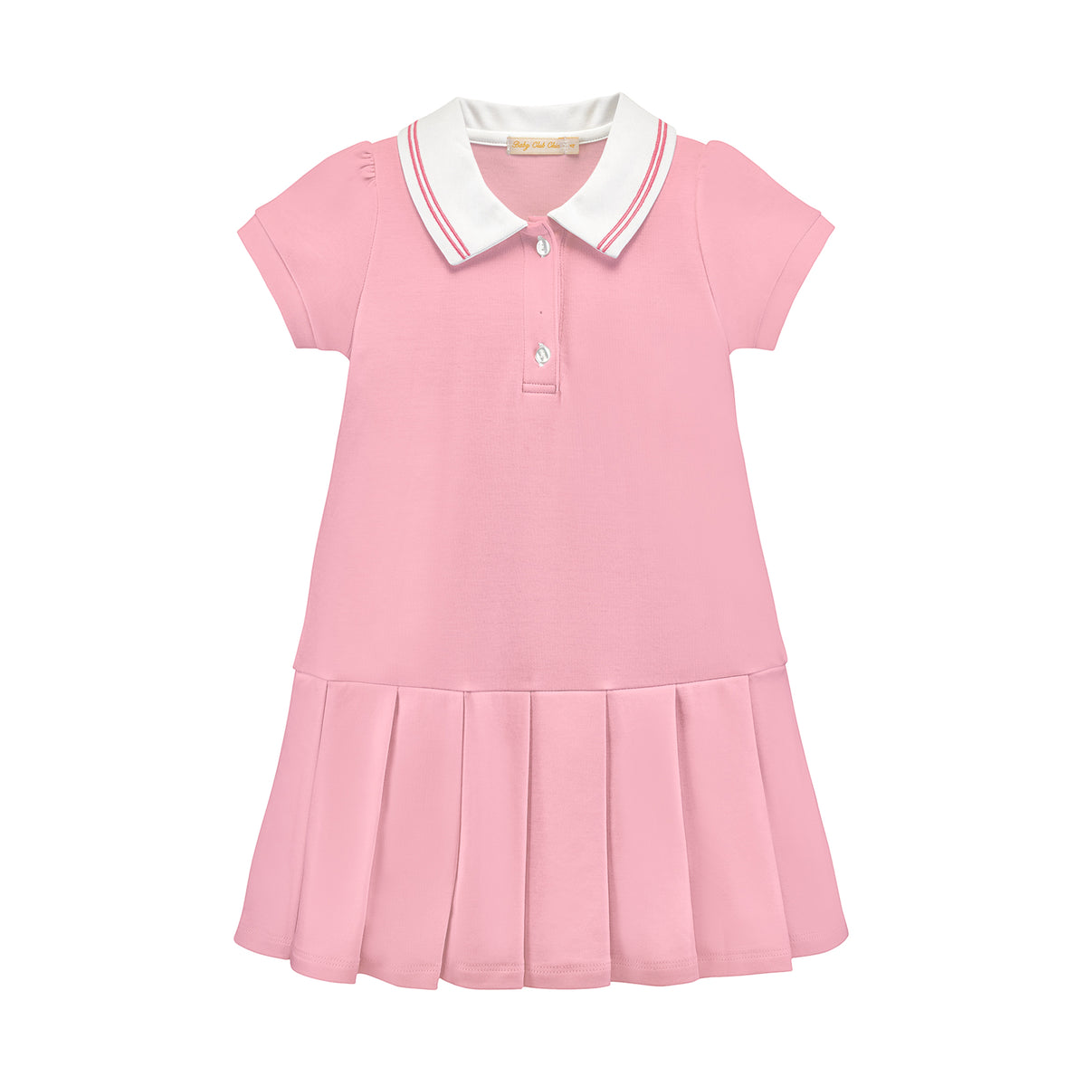 BCC Blossom Pink Dress w/Striped Collar
