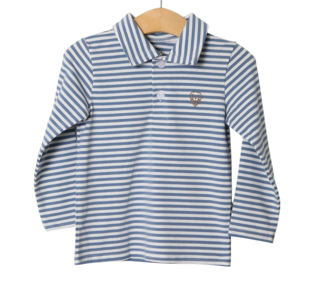 Millie Jay Weston L/S Shirt-Blue Stripe
