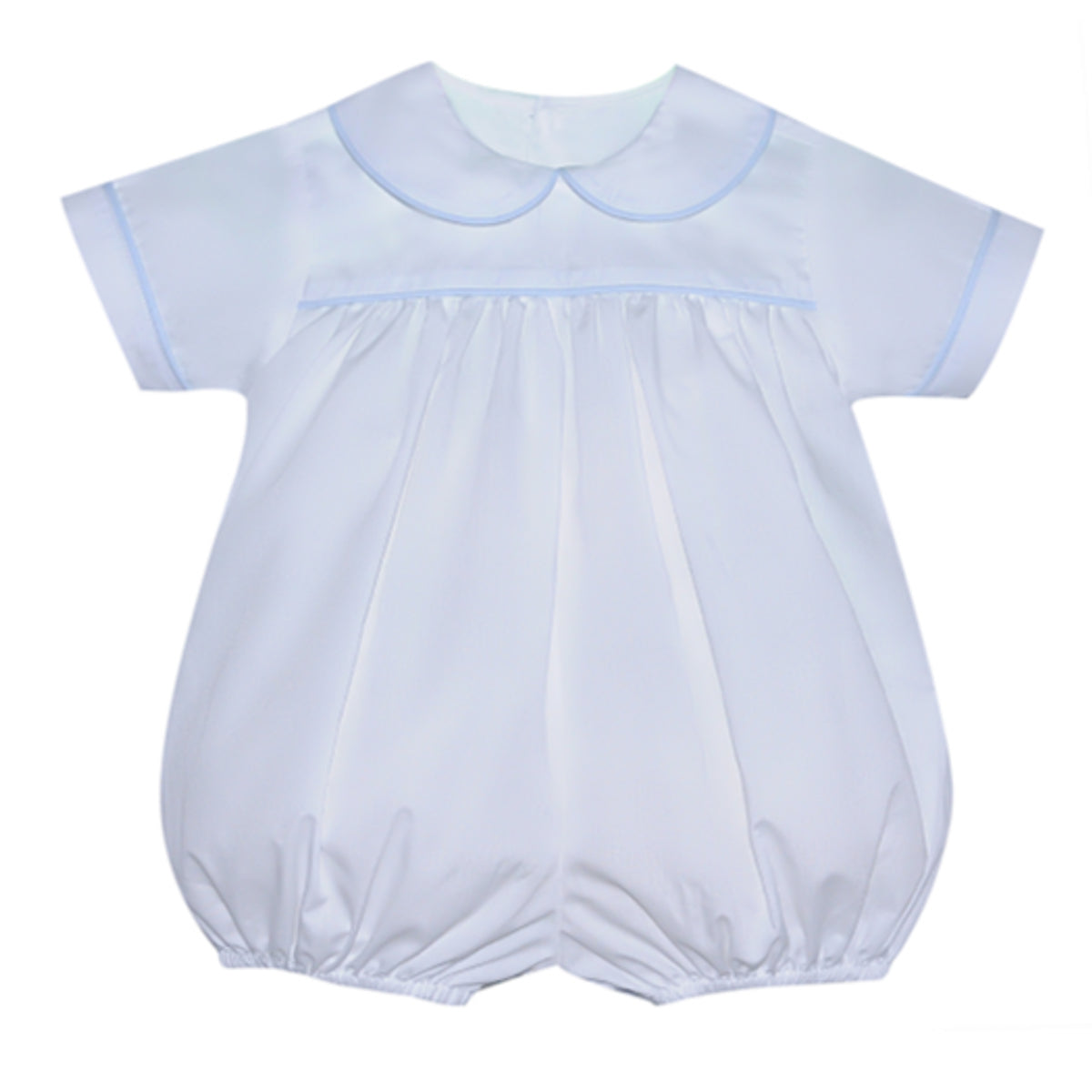 RN Reagan White Boy Bubble w/ Blue Piping