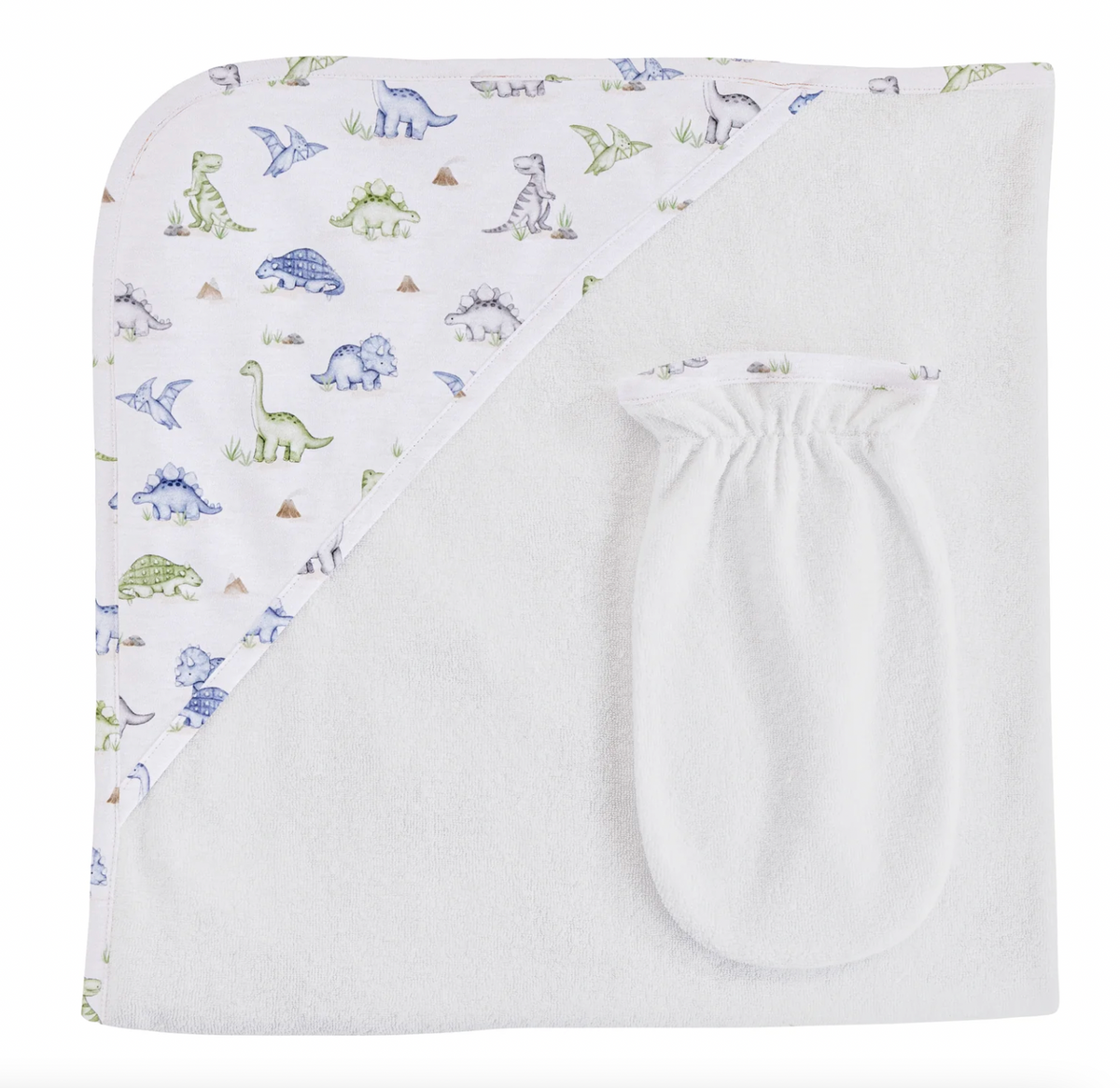 BCC Cute Roars Printed Hooded Towel & Mitt