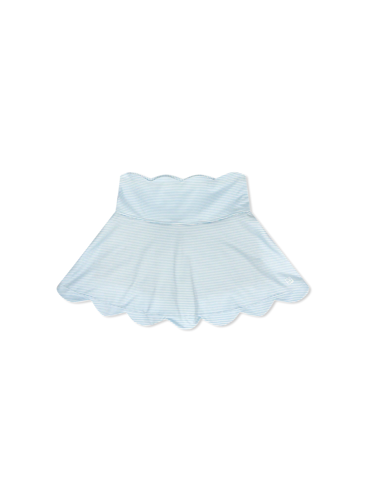 Set Blue Ministripe Scallop Skort