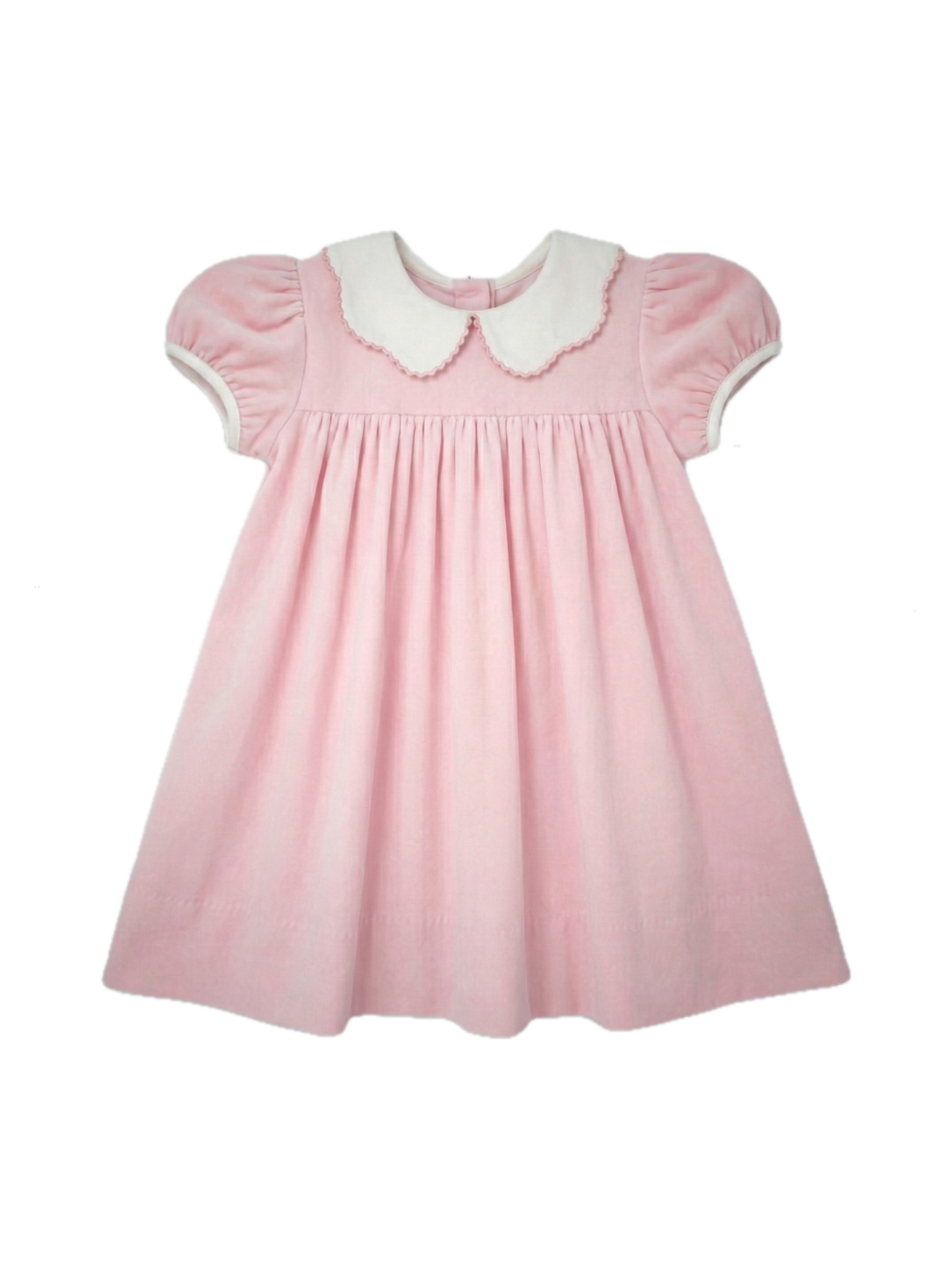 Special Moments S/S Velvet Dress w/ Peterpan Collar