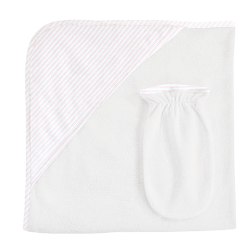 BCC Pink Stripes Hooded Towel