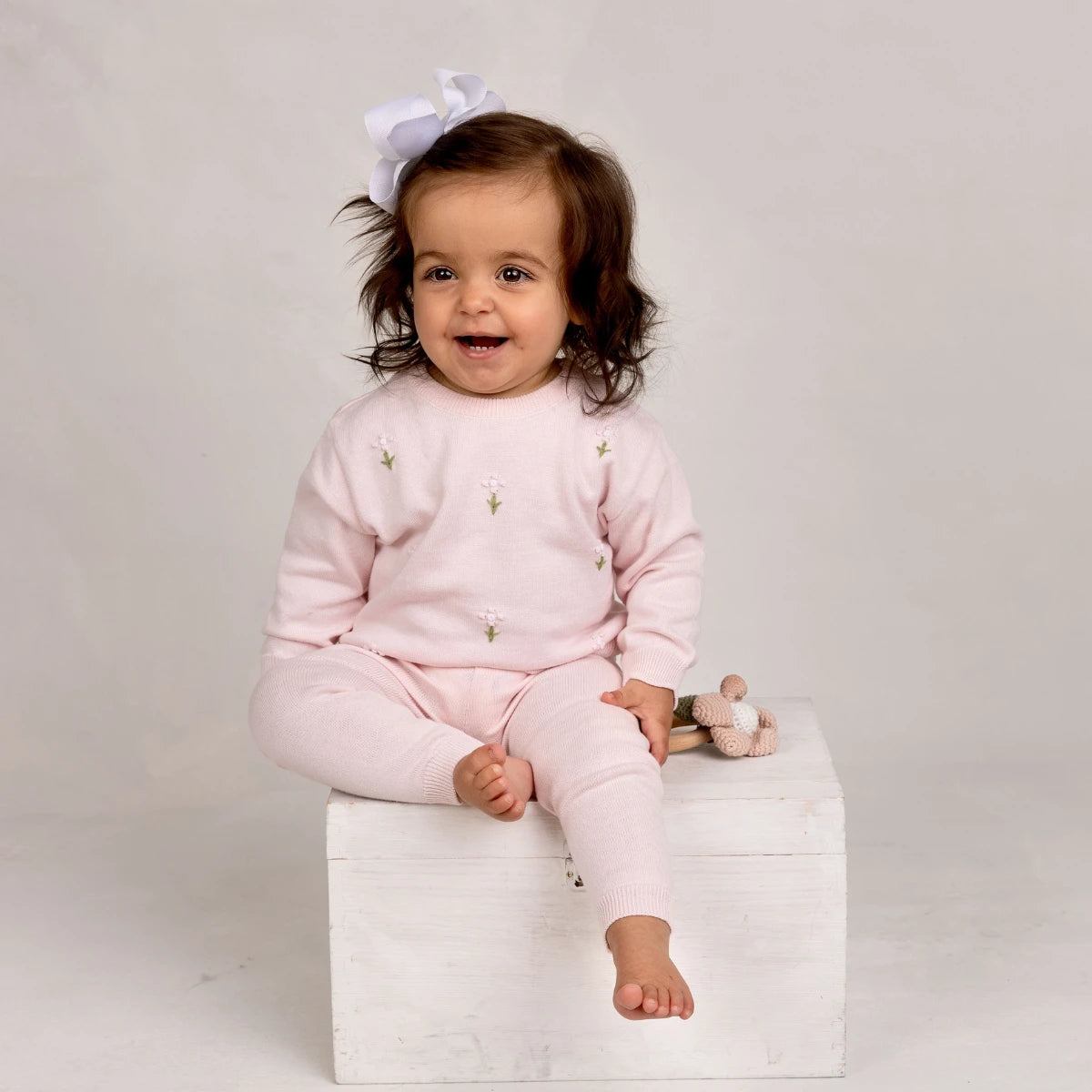 Girls Soft Blooms Knit Set