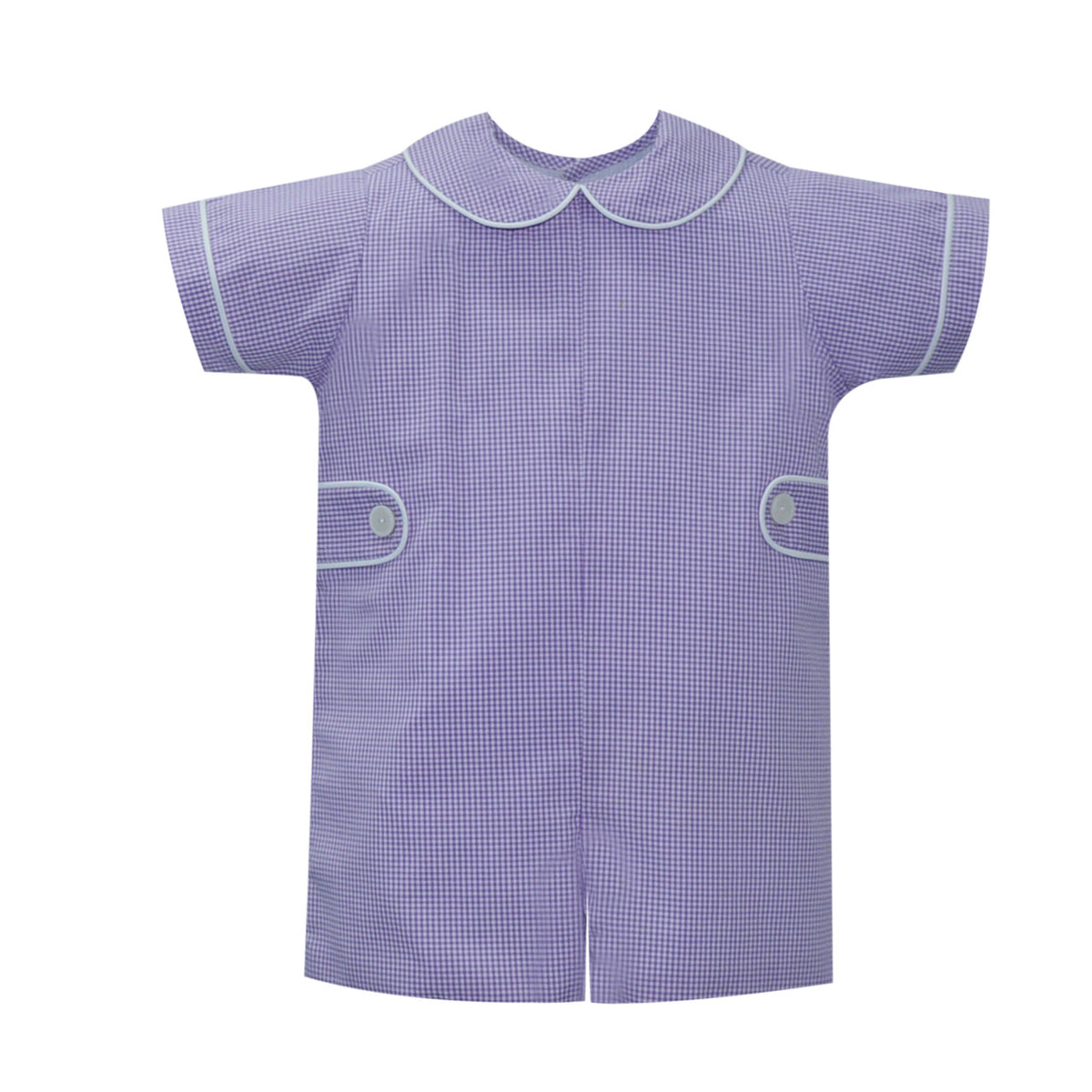 RN Williams Romper-Purple Gingham