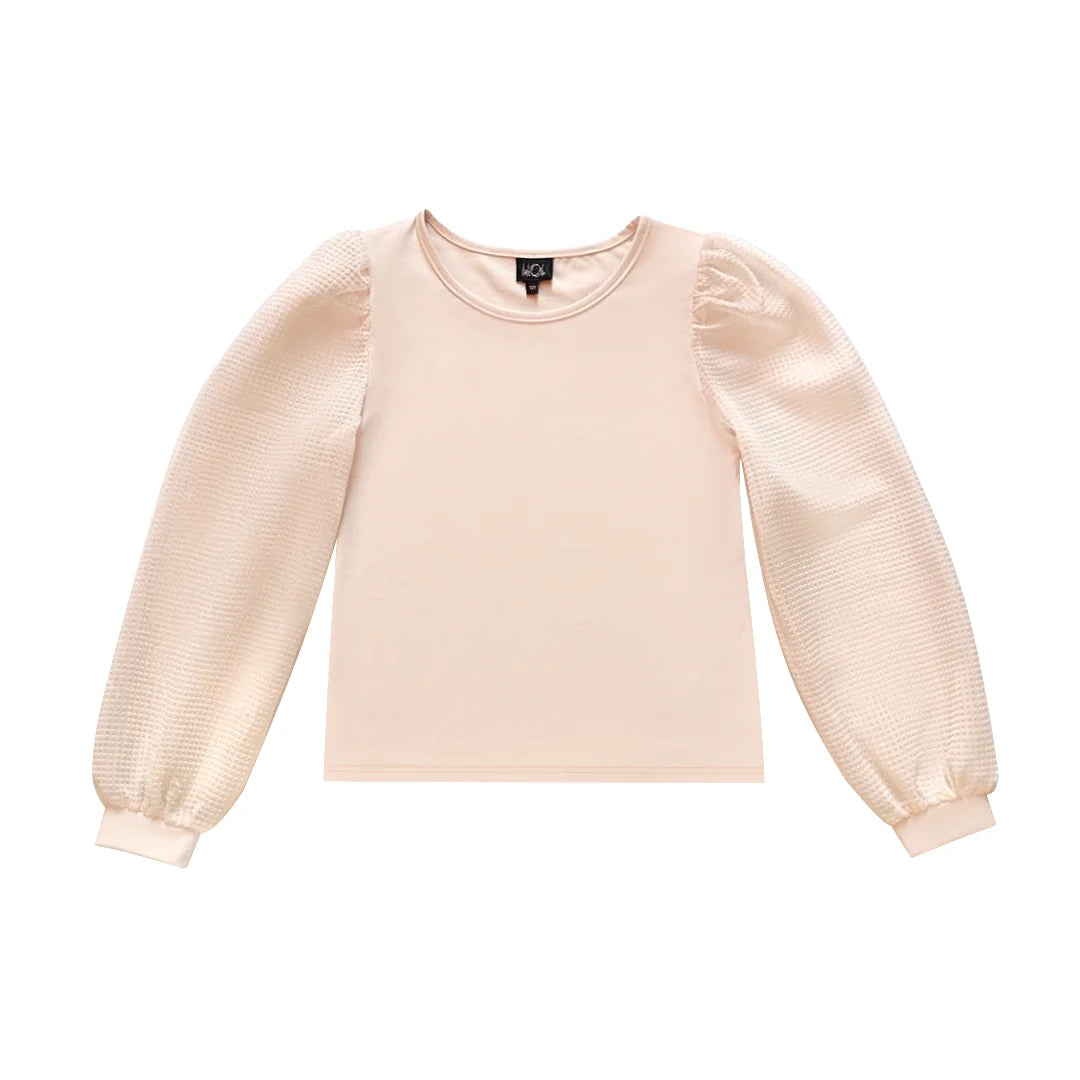 Textured Sleeve Cotton Top