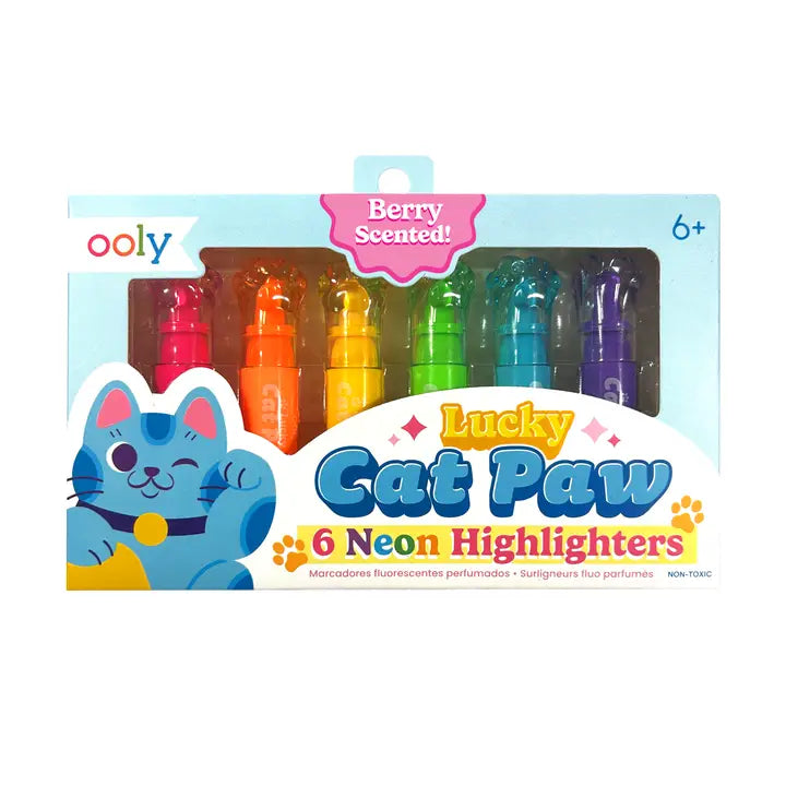 Ooly Lucky Cat Paw: Neon Highlighters