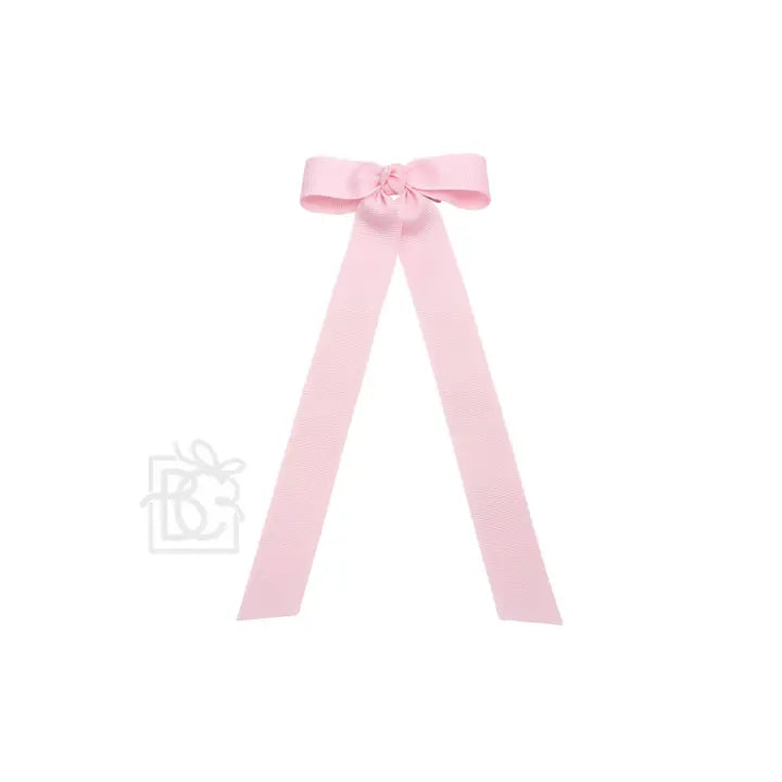 BC 3.5 " Bow w/ Tails-Pink Grosgrain