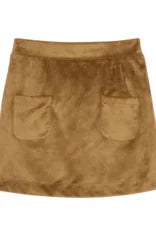 Bisby Brown Faux Suede Skort