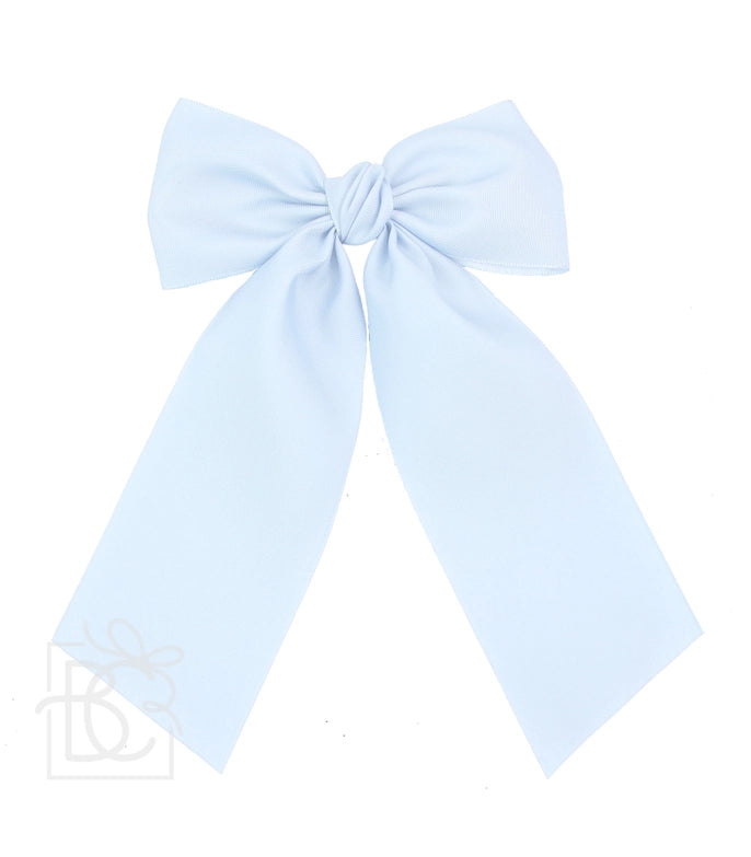 BC 4.5" Millenuim Blue Satin Euro Knot Bow w/ Tails